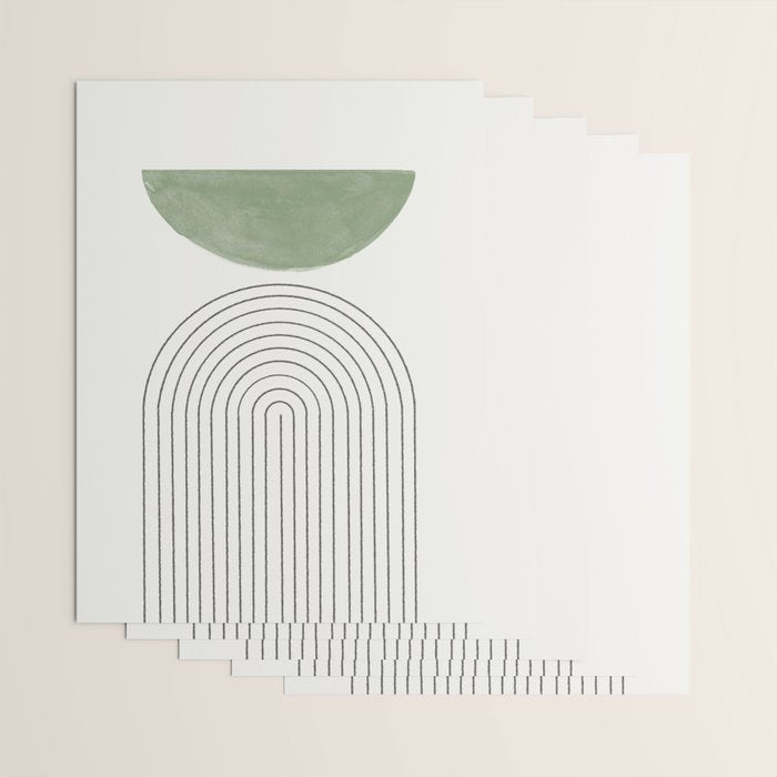Green Moon Arch Wrapping Paper Gallery Image 3