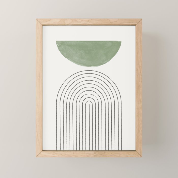 Green Moon Arch Mini Art Print Gallery Image 1