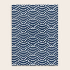 Japanese Waves Pattern Dark Blue Notebook Gallery Image 4