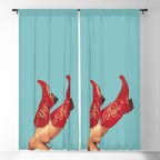 These Boots - Yee haw Cherry Red n Blue Window Curtain Gallery Image 5
