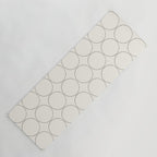 Minimalist Dotted Circles in Black and White Yoga Mat Gallery Image 1
