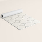Minimalist Dotted Circles in Black and White Yoga Mat Gallery Image 2