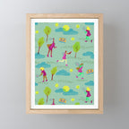 Let's Play Tennis in Soft Green Mini Art Print Gallery Image 1
