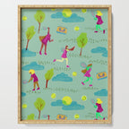 Let's Play Tennis in Soft Green Serving Tray Gallery Image 1