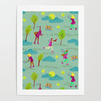Let's Play Tennis in Soft Green Poster Gallery Image 4