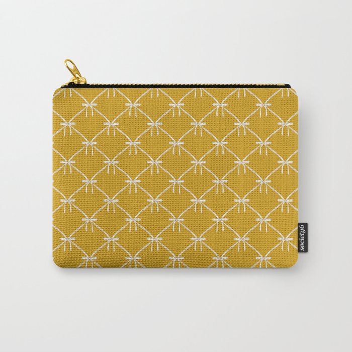 Bows & Ribbons Pattern XX Golden Yellow Carry All Pouch Gallery Image 1
