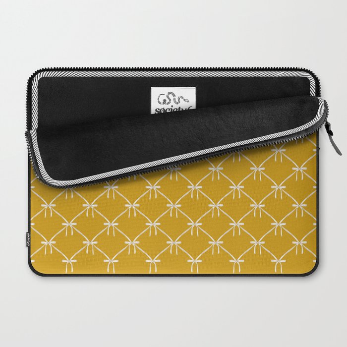 Bows & Ribbons Pattern XX Golden Yellow Laptop Sleeve Gallery Image 2