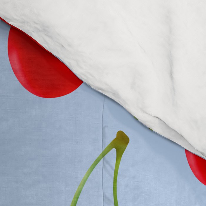 Y2K Cherries - Blue Pattern Large Comforter Gallery Image 4