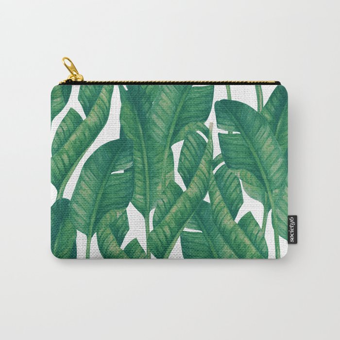Jungle Leaves Tropical Botanical Carry All Pouch Gallery Image 1