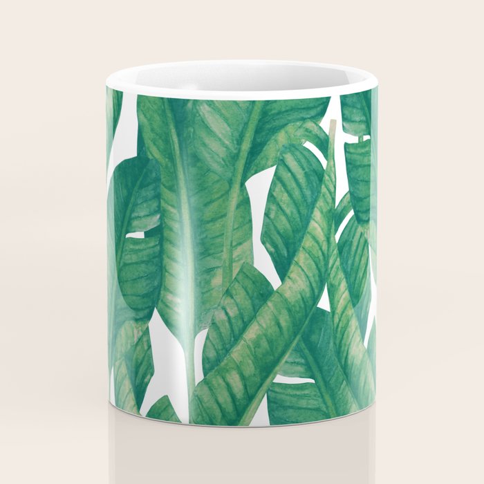 Jungle Leaves Tropical Botanical Coffee Mug Gallery Image 4