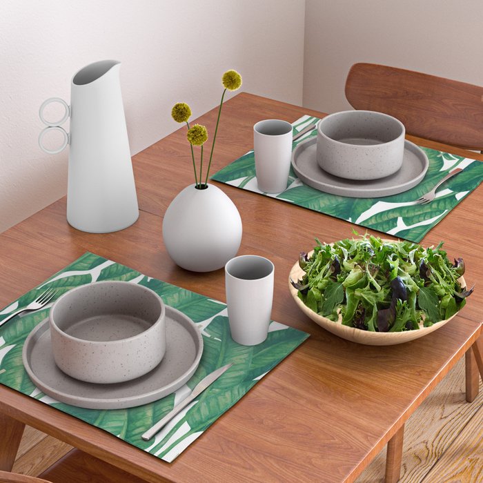 Jungle Leaves Tropical Botanical Placemat Gallery Image 2