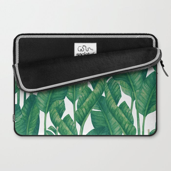 Jungle Leaves Tropical Botanical Laptop Sleeve Gallery Image 2