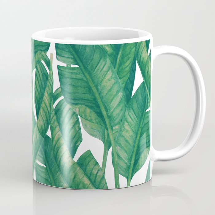 Jungle Leaves Tropical Botanical Coffee Mug Gallery Image 1