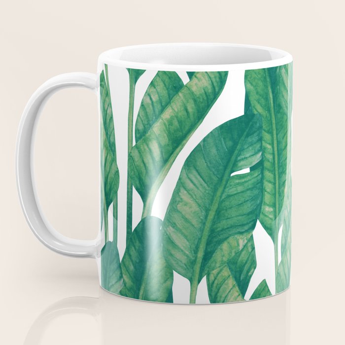 Jungle Leaves Tropical Botanical Coffee Mug Gallery Image 3