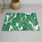 Jungle Leaves Tropical Botanical Rug Gallery Image 1