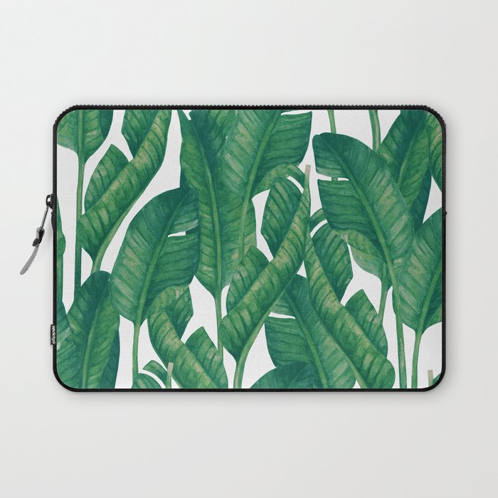 Jungle Leaves Tropical Botanical Laptop Sleeve Gallery Image 1