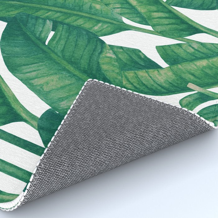 Jungle Leaves Tropical Botanical Rug Gallery Image 4
