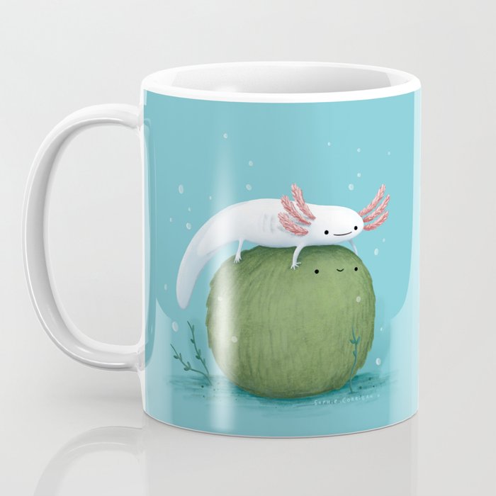Axolotl on a Mossball Coffee Mug Gallery Image 3