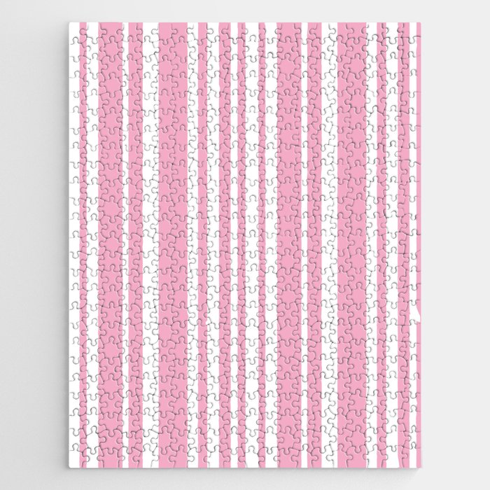 Classic Stripes XXXI - Pastel Pink  Jigsaw Puzzle Gallery Image 1