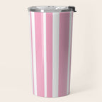 Classic Stripes XXXI - Pastel Pink  Travel Mug Gallery Image 2