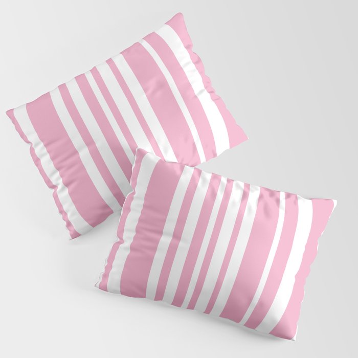 Classic Stripes XXXI - Pastel Pink  Pillow Sham Gallery Image 3
