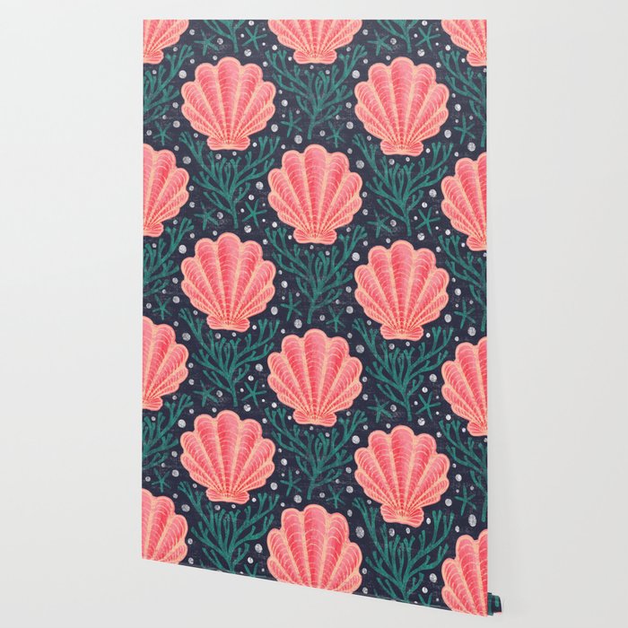 Seashell - pink and blue Wallpaper Gallery Image 2