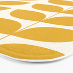 Danish Pattern Yellow Mid Century Modern Bath Mat Gallery Image 3