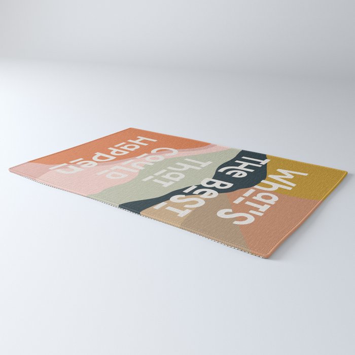 What's The Best That Could Happen - Typography Print Rug Gallery Image 3