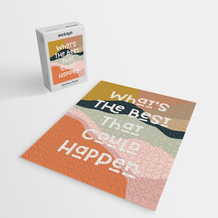 What's The Best That Could Happen - Typography Print Jigsaw Puzzle Gallery Image 2