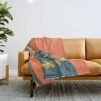 Modern Botanicals No 8 Throw Blanket Gallery Image 1
