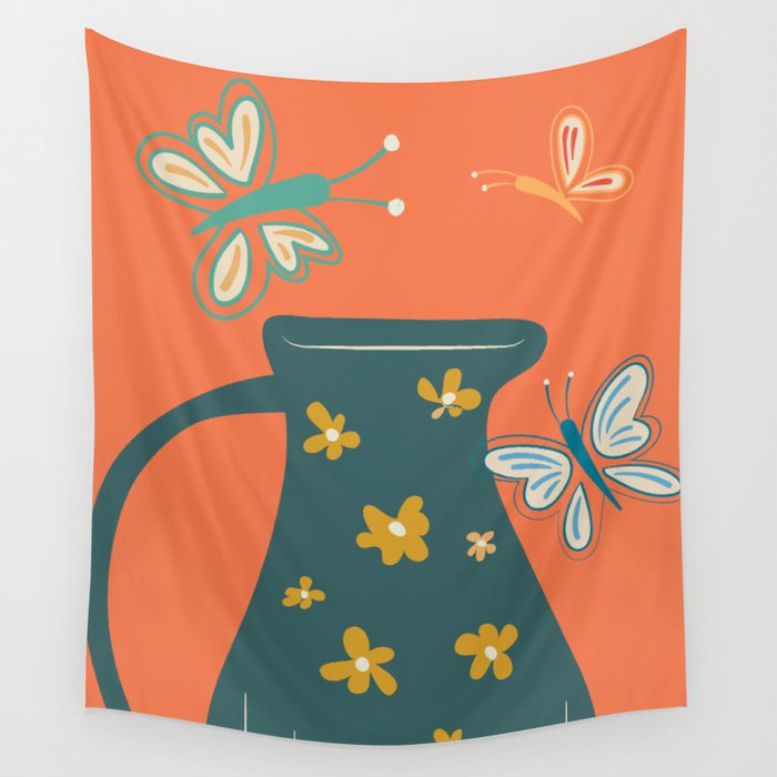 Modern Botanicals No 8 Wall Tapestry Gallery Image 1