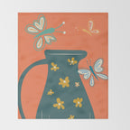 Modern Botanicals No 8 Throw Blanket Gallery Image 2