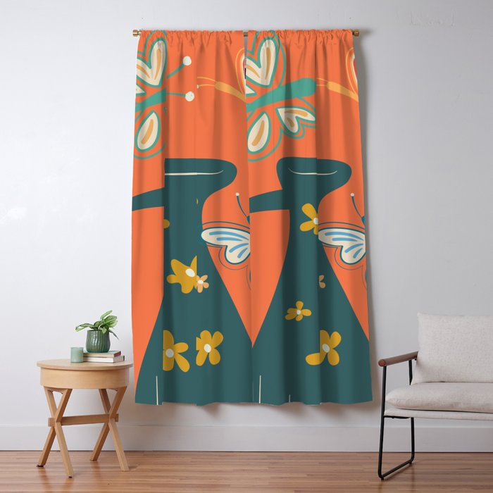 Modern Botanicals No 8 Window Curtain Gallery Image 1
