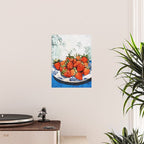 Strawberries Still Life Watercolor Fruit Illustration Poster Gallery Image 2