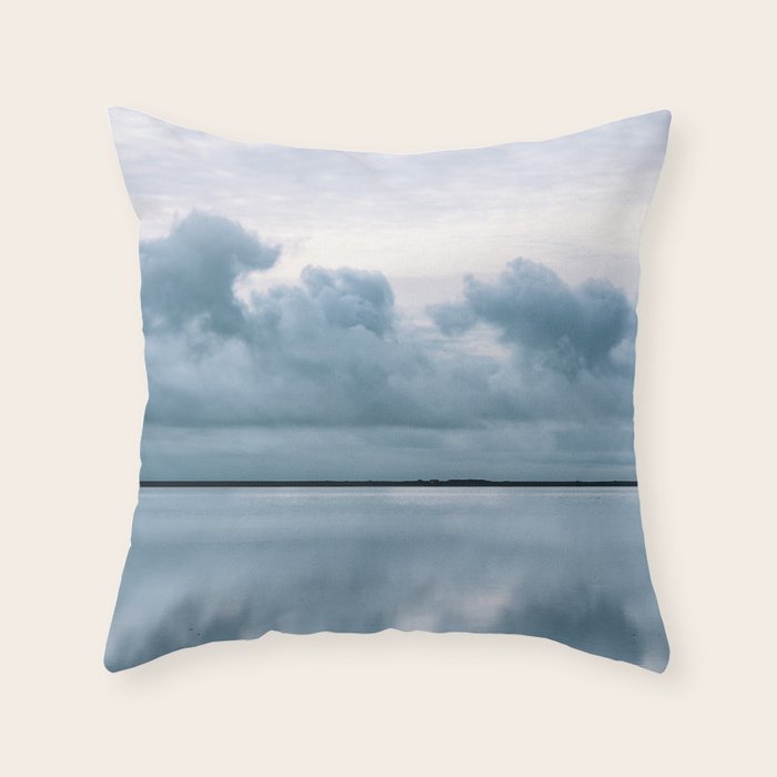 Epic Sky reflection in Iceland - Landscape Photography Throw Pillow Gallery Image 1
