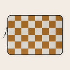 Checkered (Golden Cream) Laptop Sleeve Gallery Image 1