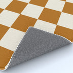 Checkered (Golden Cream) Rug Gallery Image 4