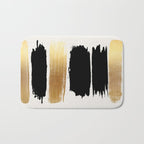 Brush Strokes (Black/Gold) Bath Mat Gallery Image 1