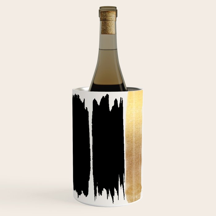 Brush Strokes (Black/Gold) Wine Chiller Gallery Image 3