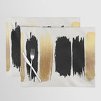 Brush Strokes (Black/Gold) Placemat Gallery Image 1