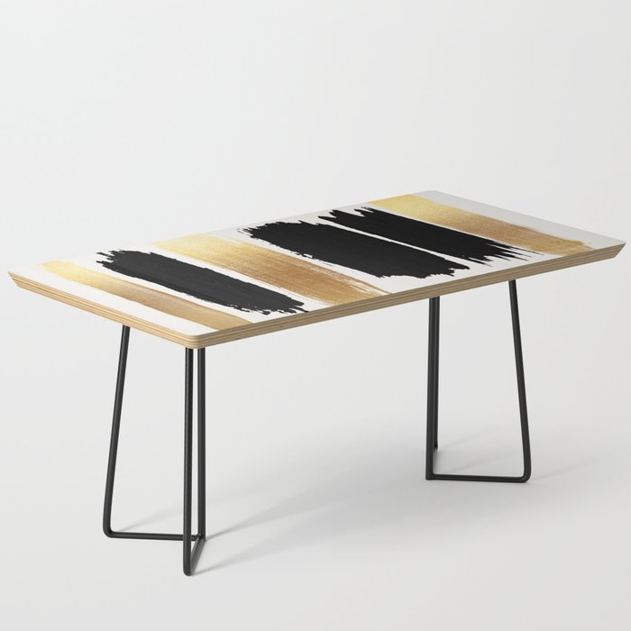 Brush Strokes (Black/Gold) Coffee Table Gallery Image 1