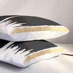 Brush Strokes (Black/Gold) Pillow Sham Gallery Image 3