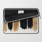 Brush Strokes (Black/Gold) Laptop Sleeve Gallery Image 2