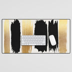 Brush Strokes (Black/Gold) Desk Mat Gallery Image 1