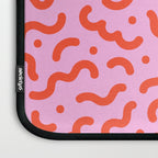 Pink line doodle squiggle pattern Laptop Sleeve Gallery Image 3