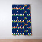 Unicorn on rainbow slide Window Curtain Gallery Image 3