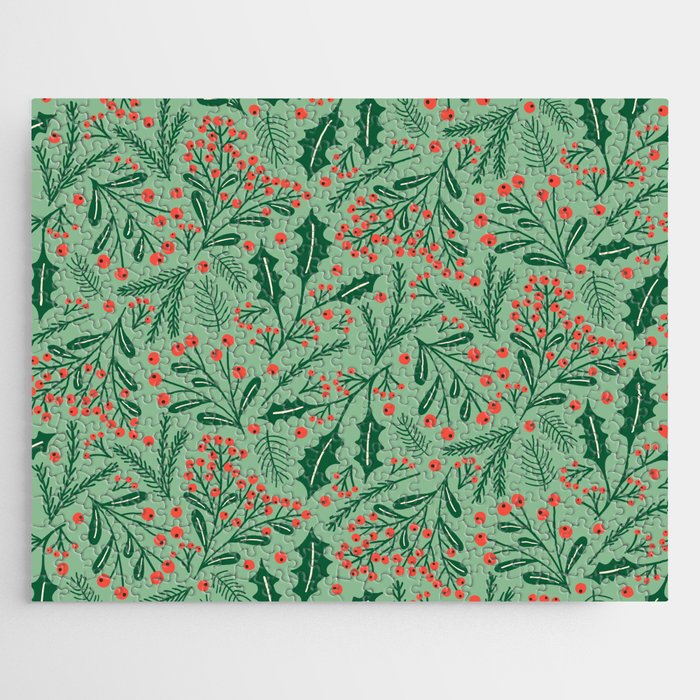 Winter Holiday Floral Jigsaw Puzzle Gallery Image 1