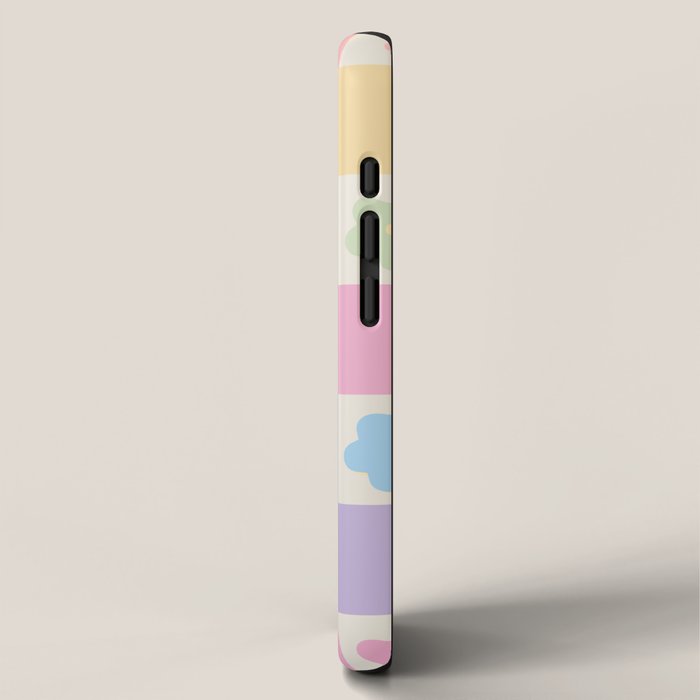 Checkered Flower Power Danish Pastel Rainbow Tones iPhone Case Gallery Image 2