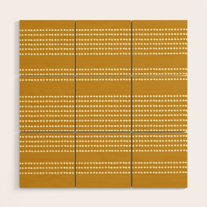 Spotted, African Pattern in Yellow Wood Wall Art Gallery Image 1