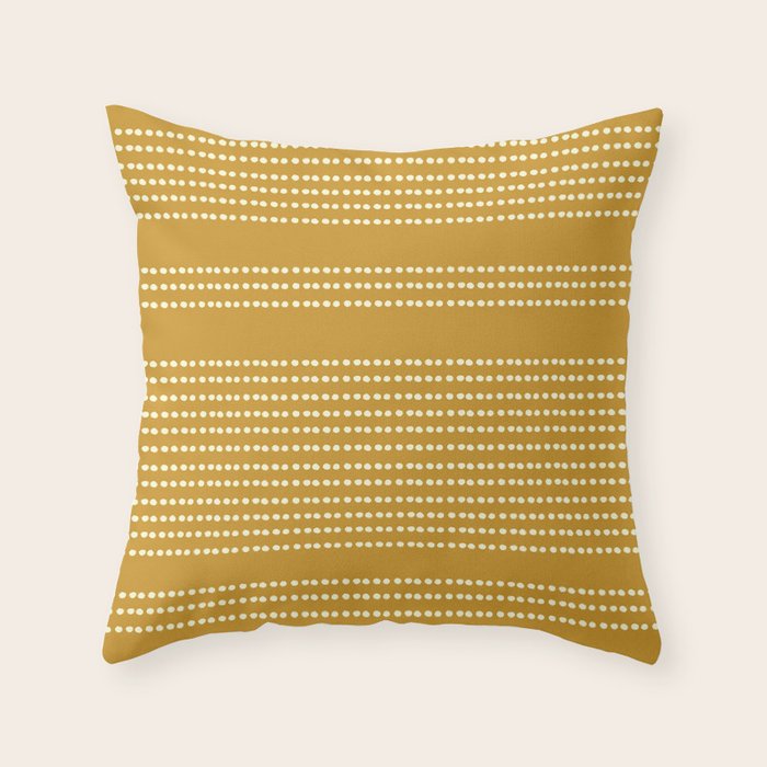 Spotted, African Pattern in Yellow Throw Pillow Gallery Image 6